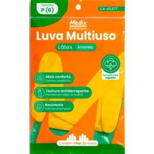 Luva Látex Amarela Medix Mb Life