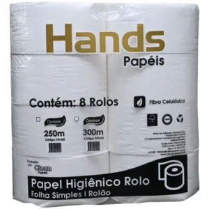 Papel Higiênico Rolo Hands C/8 uni